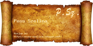 Pess Szelina névjegykártya